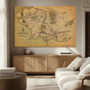 Middle Earth Map Canvas Wall Art – Vintage Fantasy Map by MyGreatCanvas | Canvas Wall Art Prints | Photo Prints & Wall Decor