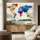 World Map Canvas Print – Framed Travel Map Wall Art for by MyGreatCanvas | Canvas Wall Art Prints | Photo Prints & Wall Decor