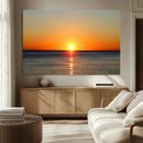 Golden Horizon Sunset Over Ocean Wall Art Canvas Print – by MyGreatCanvas | Canvas Wall Art Prints | Photo Prints & Wall Decor