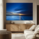 Blue Sunset Ocean Canvas Wall Art Print – Serene Coastal by MyGreatCanvas | Canvas Wall Art Prints | Photo Prints & Wall Decor