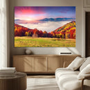Autumn Mountain Foggy Landscape Wall Art Canvas Print | by MyGreatCanvas | Canvas Wall Art Prints | Photo Prints & Wall Decor
