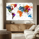 World Map Canvas Print – Framed Travel Map Wall Art for by MyGreatCanvas | Canvas Wall Art Prints | Photo Prints & Wall Decor