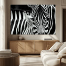 Zebra Wall Art – Zebra Close Up Wall Art – Framed Black by MyGreatCanvas | Canvas Wall Art Prints | Photo Prints & Wall Decor