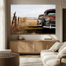 Old Rustic Classic Car Wall Art Canvas Print