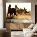 Horses and Cowboys Wall Art Canvas Print by MyGreatCanvas | Canvas Wall Art Prints | Photo Prints & Wall Decor