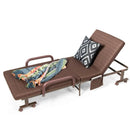 Adjustable Folding Guest Bed Frame with Mattress and Wheels by LJGDeals