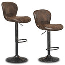 Set of 2 Adjustable Swivel Bar Stools with Hot-Stamping Cloth by LJGDeals