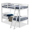 Solid Wood Twin Bunk Beds with Detachable Kids Ladder by DirectDeals