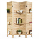 4 Panel Folding Room Divider Screen with 3 Display Shelves by LJGDeals