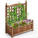 Wood Planter Box with Trellis Weather-resistant Outdoor by LJGDeals