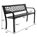 Bench Deck with Steel Frame for outdoor by LJGDeals
