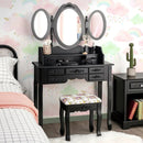 7 Drawer Tri-Folding Mirror Dressing Vanity Makeup Set by LJGDeals