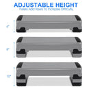 35 Inch Aerobic Cardio Adjustable Exercise Stepper with Risers by LJGDeals