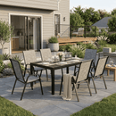 Lume Textilene Stackable Dining Set, 7-Piece