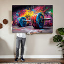 Abstract Graffiti Barbell Canvas Wall Art – Urban Fitness