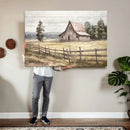 Rustic Farmhouse Barn Wall Art | 3-Panel Framed Gallery Wrap