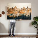 Rustic Wood Mountain Wall Art Print | Triptych Giclee Print