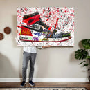 Jordan Shoes Graffiti Wall Art Canvas Print- Jordan Graffiti by MyGreatCanvas | Canvas Wall Art Prints | Photo Prints & Wall Decor