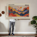 Yayoi Kusama Landscape Canvas Print, Vibrant Floral Mountain by MyGreatCanvas | Canvas Wall Art Prints | Photo Prints & Wall Decor