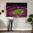 Bryant-Denny Stadium Night Game Triple Canvas Wall Art -