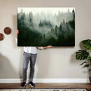 Foggy Forest Wall Art – Tranquil Green Woodland Canvas by MyGreatCanvas | Canvas Wall Art Prints | Photo Prints & Wall Decor