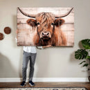 Vintage Scottish Highland Cow Cattle Art Print Farmhouse