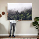 Misty Forest Wall Art | Foggy Forest Canvas Print | Large