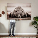 Grizzly Bear Wall Art Print - Bear Canvas Wall Art - Rustic
