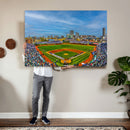 Wrigley Field Chicago Cubs Panoramic Canvas Print –