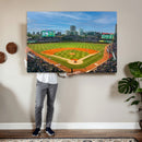 Wrigley Field Chicago Cubs Panoramic Canvas Print –
