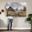 Rustic Autumn Farmhouse Wall Art Canvas Print – Serene