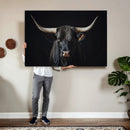 Majestic Longhorn Bull Wall Art Canvas Print – Dark by MyGreatCanvas | Canvas Wall Art Prints | Photo Prints & Wall Decor