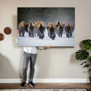 Bison Herd Wall Art Canvas Print, Framed Rustic Wildlife by MyGreatCanvas | Canvas Wall Art Prints | Photo Prints & Wall Decor