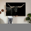 Texas Longhorn Wall Art Canvas Print – Framed Rustic Western