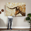 Rustic Longhorn Bull Wall Art Canvas Print – Vintage Western by MyGreatCanvas | Canvas Wall Art Prints | Photo Prints & Wall Decor