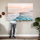 Sunset Surfing Wall Art Canvas Print, Ocean Wave Surfer with by MyGreatCanvas | Canvas Wall Art Prints | Photo Prints & Wall Decor