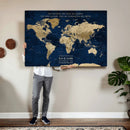 Custom Push Pin World Map Wall Art Canvas Print – by MyGreatCanvas | Canvas Wall Art Prints | Photo Prints & Wall Decor