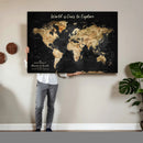 Personalized World Map Print | Customize Map with Push Pin by MyGreatCanvas | Canvas Wall Art Prints | Photo Prints & Wall Decor