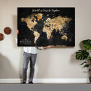 Personalized World Map Print | Customize Map with Push Pin