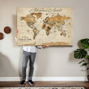Vintage Custom Push Pin Map Print – Custom Adventure Travel