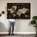 Personalized Vintage Map Wall Art Canvas Print – Custom Push by MyGreatCanvas | Canvas Wall Art Prints | Photo Prints & Wall Decor