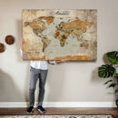Customized Push Pin World Map Wall Art Canvas Print with by MyGreatCanvas | Canvas Wall Art Prints | Photo Prints & Wall Decor