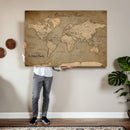Personalized World Map Wall Art – Custom Framed Push Pin
