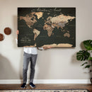 Custom Push Pin World Map Wall Art – Personalized Travel
