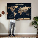 Custom Push Pin World Map Canvas Print – Custom Framed by MyGreatCanvas | Canvas Wall Art Prints | Photo Prints & Wall Decor