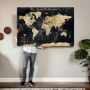 Personalized World Map Wall Art – Custom Framed Push Pin