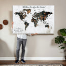 Custom World Map Wall Art – Map Foam Cork Pin Include,
