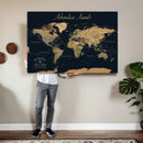 Personalized World Map Wall Art Print – Custom Push Pin by MyGreatCanvas | Canvas Wall Art Prints | Photo Prints & Wall Decor