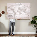 Personalized Vintage World Map Canvas Print – Custom Push by MyGreatCanvas | Canvas Wall Art Prints | Photo Prints & Wall Decor