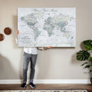 Personalized Antique World Map Canvas Print – Custom Push